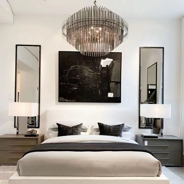 ثريا مستديرة من الكريستال الأنبوبي بتصميم فني خفيف 3/12 من Rylight