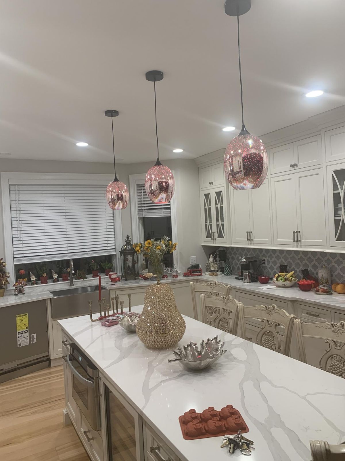 Rylight 3D kleurrijke glazen vuurwerkkunst hanglamp