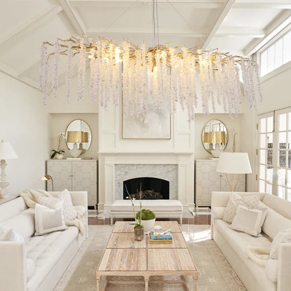 Rylight Round/Rectangle Crystal Willow Chandelier