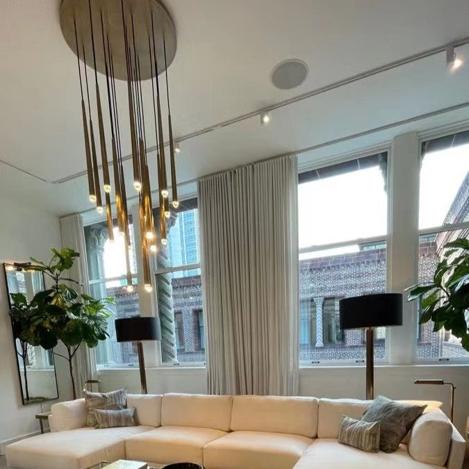 Rylight 10/12/14/18/30 - قلادة جزيرة المطبخ الخفيفة بلمسة نهائية من النحاس