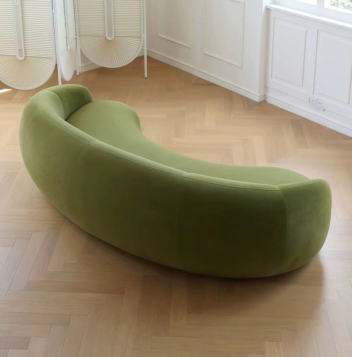 French Semi-Circular Cashew Sofa For Living Room