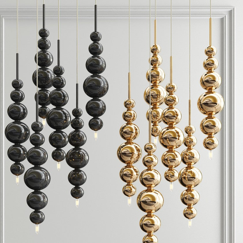 Modern Creative Black/Gold Cluster Glass Pendant Lamp