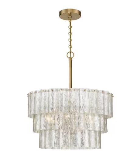Rylight 9/12-Light Mercury Glass Transitional Chandelier