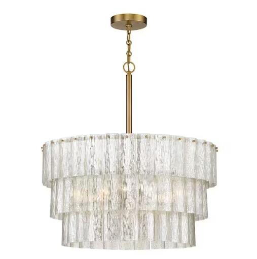Rylight 9/12-Light Mercury Glass Transitional Chandelier