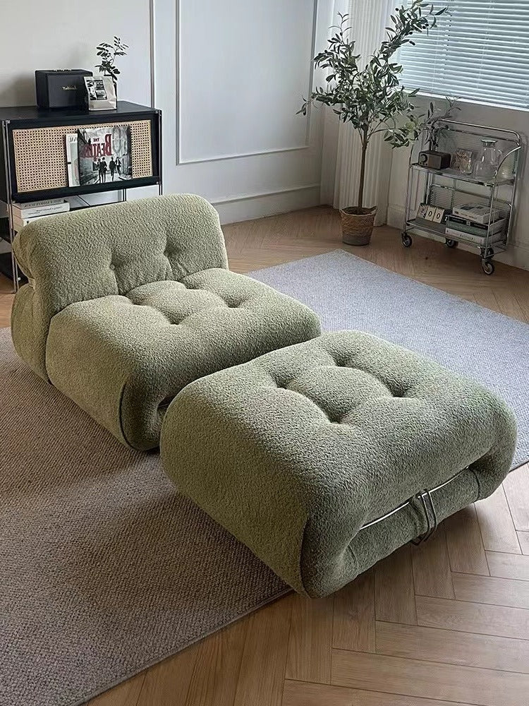 Vintage Leather/Cotton Soriana Armchairs Sofa For Living Room/Study