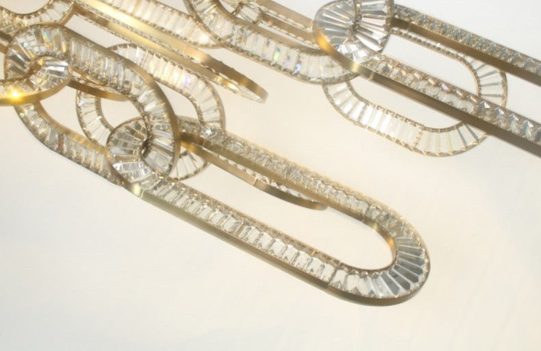 Modern Luxury Crystal Muti-Rings Pendant Chandeliers For Foyer/Staircase/High-Ceiling Space