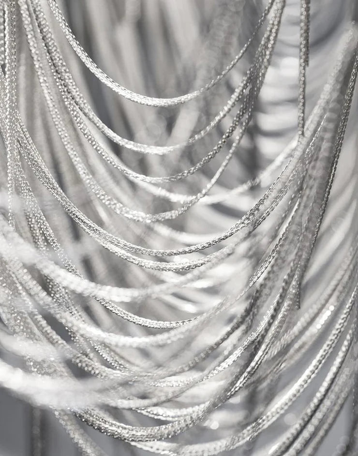 Rylight 27,5"/52"/72" Art Design lineaire kwastkroonluchter in verchroomde afwerking