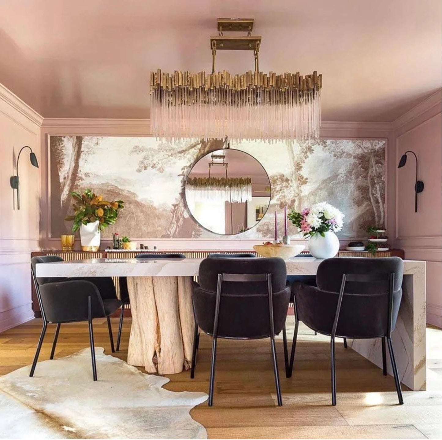 ثريا زجاجية مستطيلة حديثة من رايلايت