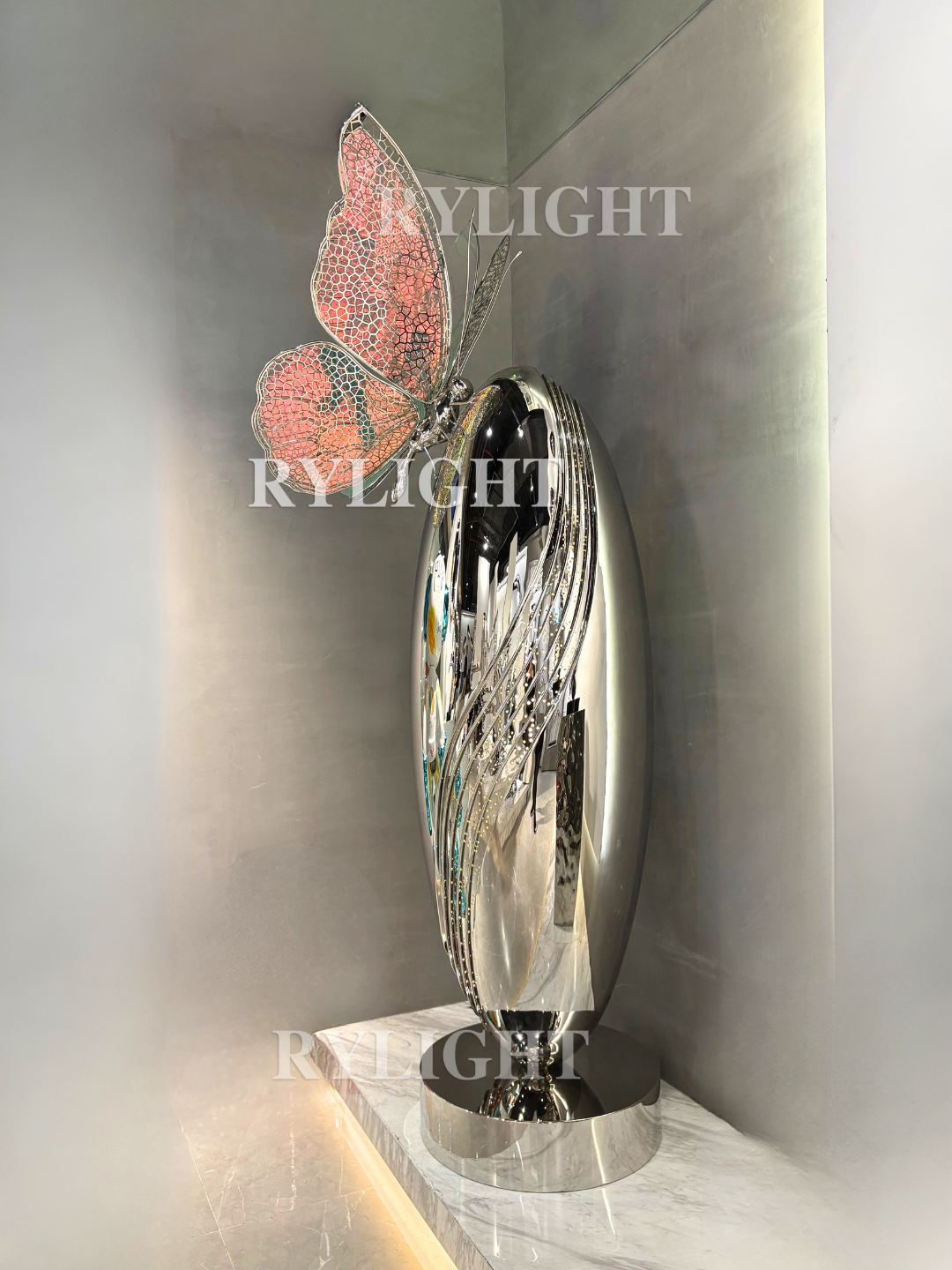 Chromatic Butterfly Stainless Steel Sculpture
