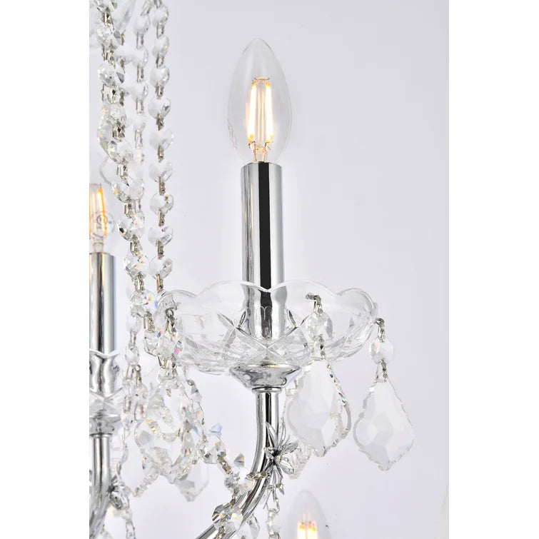Rylight 3-Tier&24-Lights Luxury Crystal Candle Chandelier