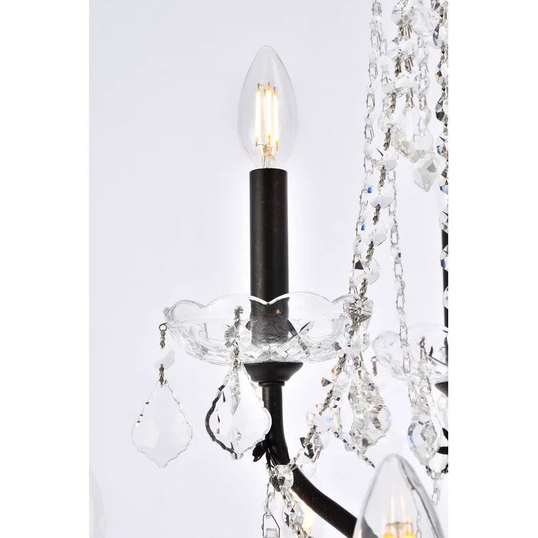 Rylight 3-Tier&24-Lights Luxury Crystal Candle Chandelier