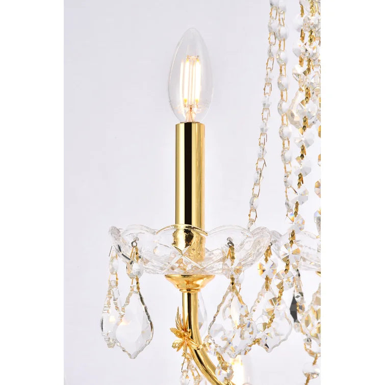 Rylight 3-Tier&24-Lights Luxury Crystal Candle Chandelier