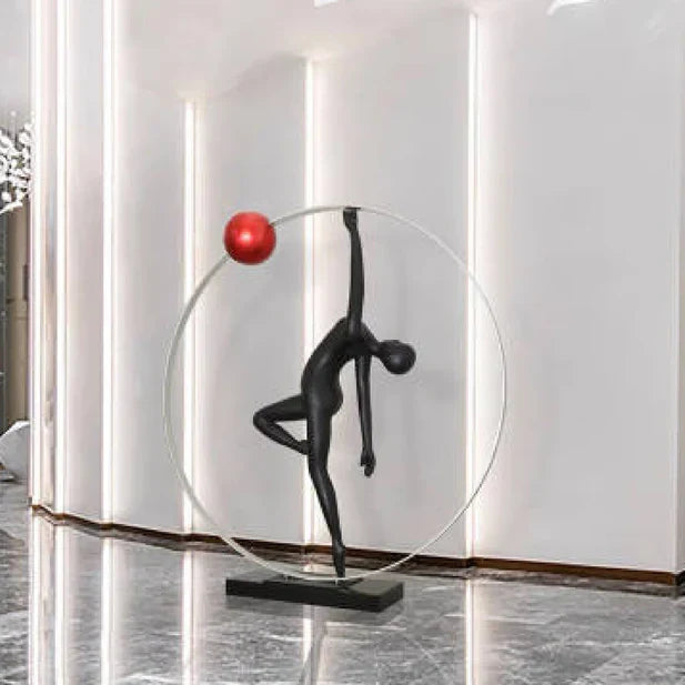 Rylight Chrome Ring Dancing Statue