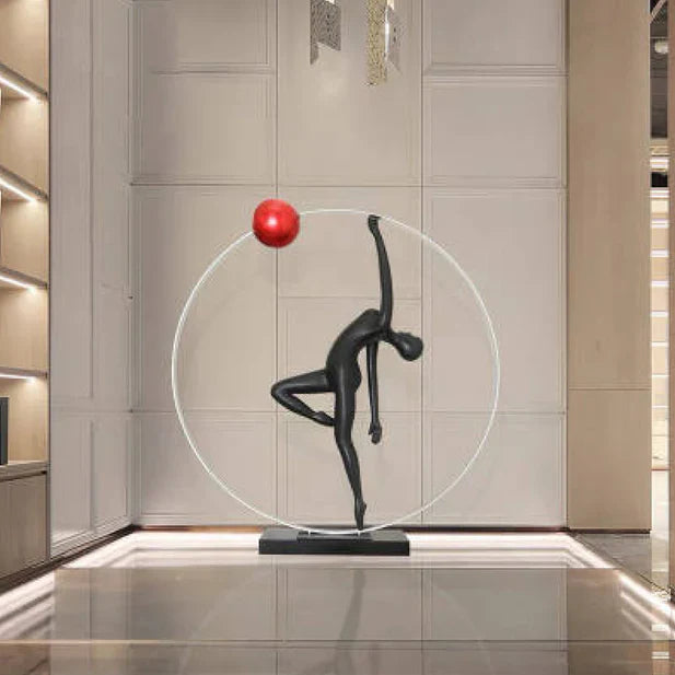 Rylight Chrome Ring Dancing Statue