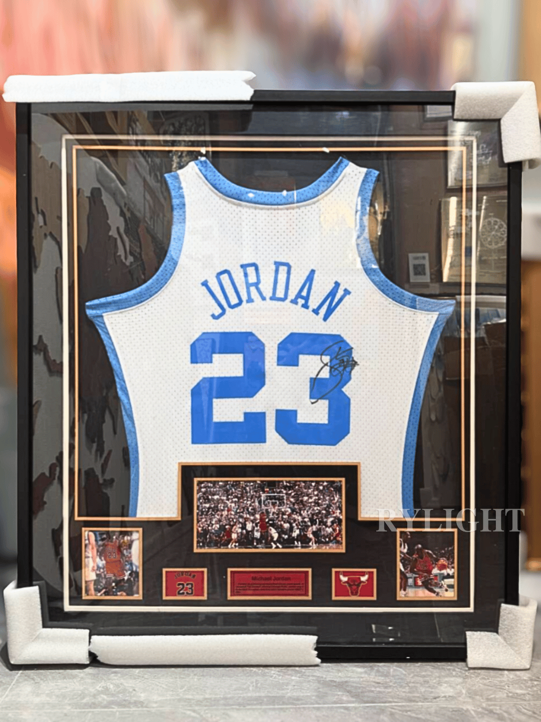 Framed Autographed Basketball Jersey