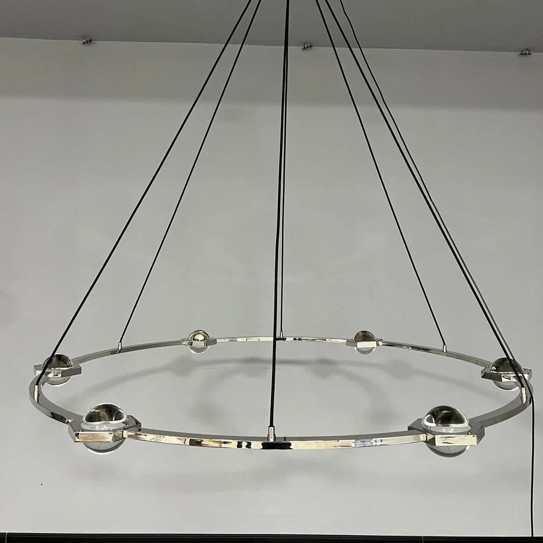 Modern 1/2-Tier Ring Chandelier for Living Room/Bedroom