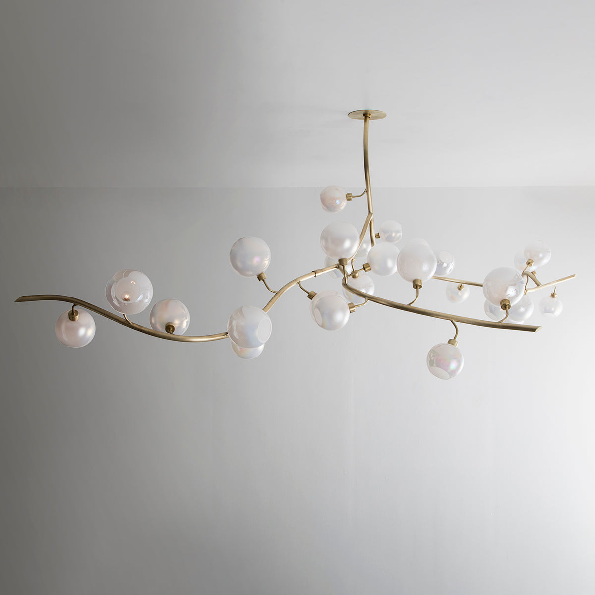 Rylight Modern Pearl-like Glass Globes Chandelier