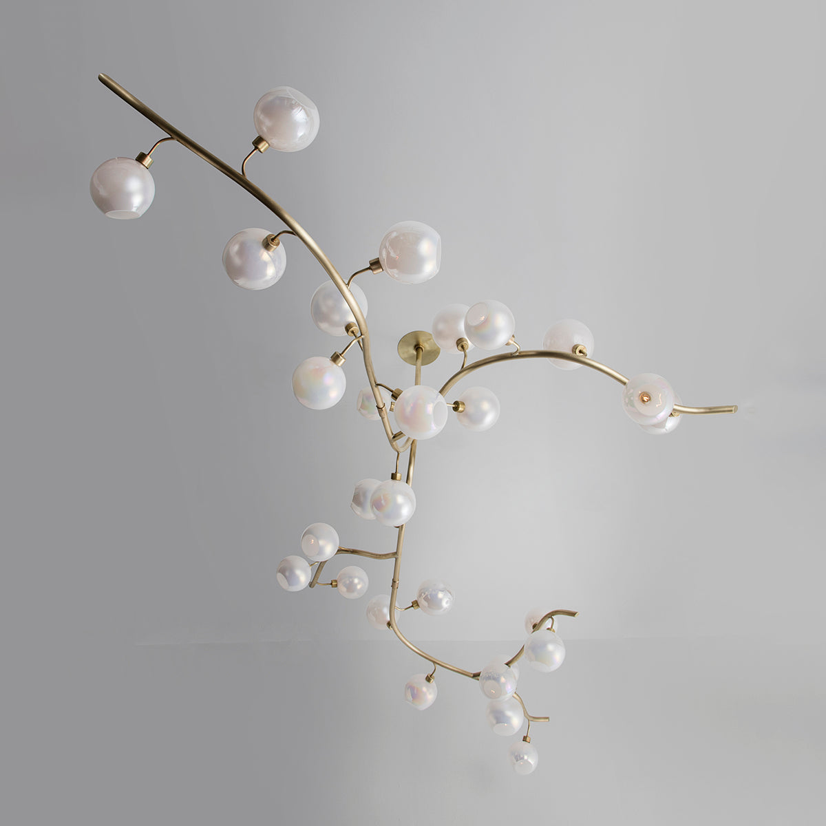 Rylight Modern Pearl-like Glass Globes Chandelier