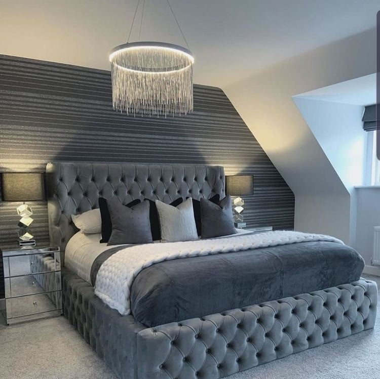 Rylight 1/2-Layer Round Aluminum Tassel Chandelier in Chrome Finish