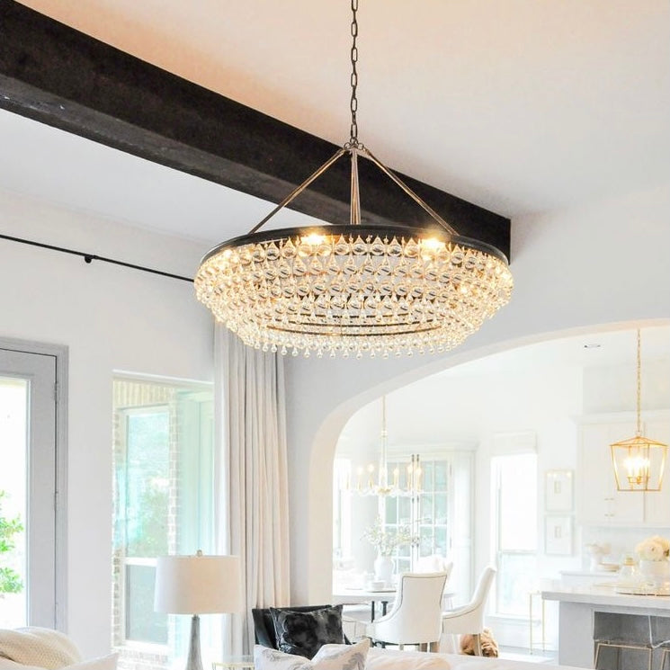 Rylight 4-laags ronde gelaagde dimbare kristallen traankroonluchter