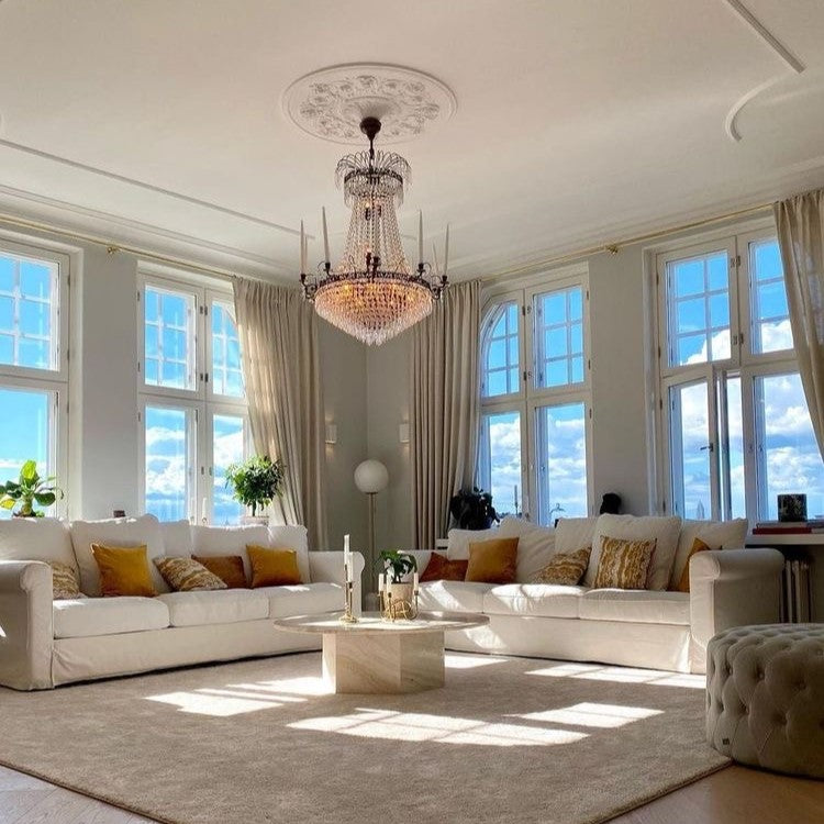 ثريا رايليت إمباير 5/6/8/14 ذراع شمعة كريستال كراون مضادة للنحاس