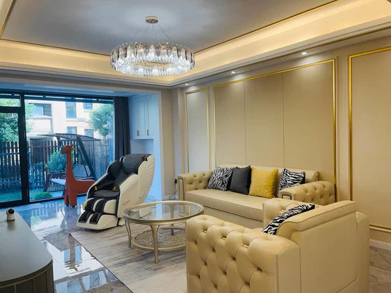 Rylight ronde/ovale kristallen kroonluchter in messing/zilveren afwerking