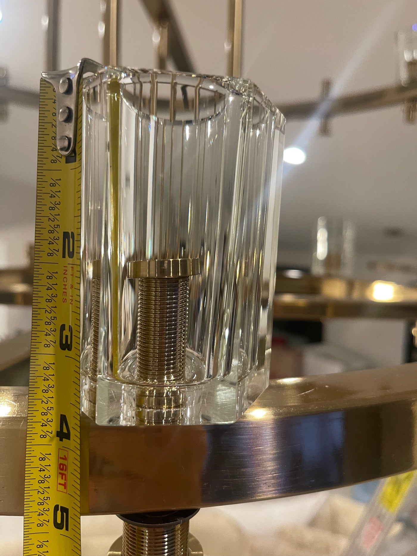 ثريا كريستالية مستديرة من رايلايت 1/2 طبقة