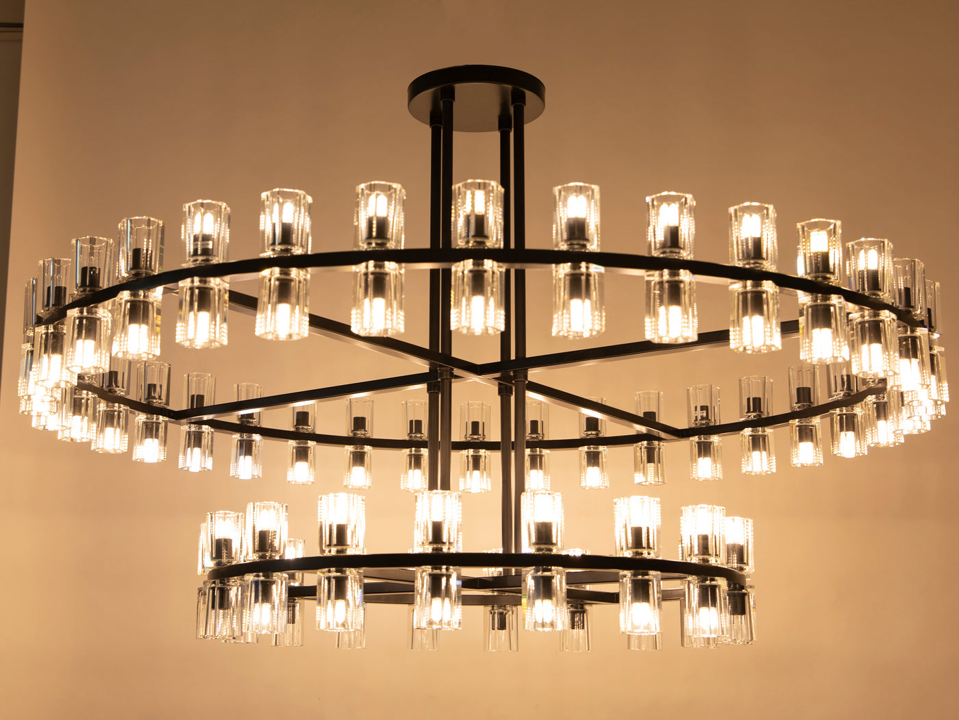 ثريا كريستالية مستديرة من رايلايت 1/2 طبقة