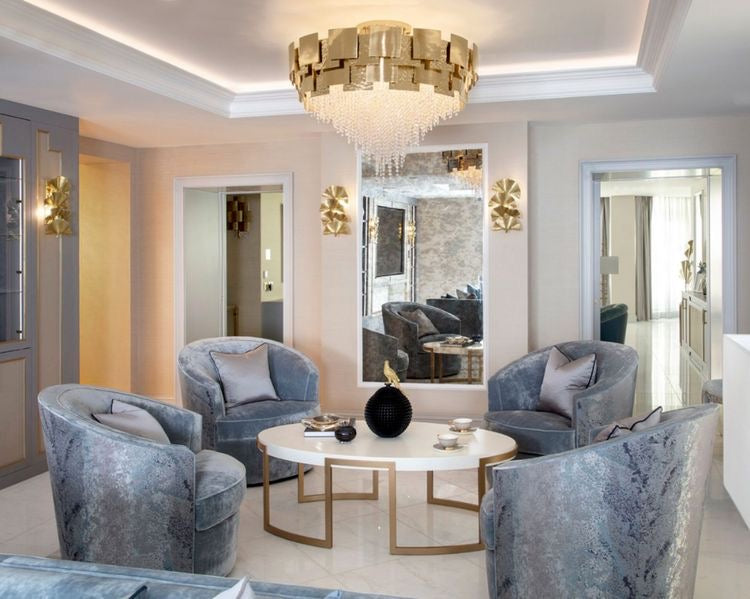 Rylight 18/24-ثريا كريستالية مستديرة/خطية خفيفة