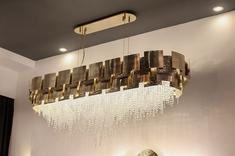 Rylight 18/24-ثريا كريستالية مستديرة/خطية خفيفة