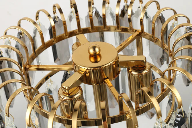 Rylight Smoky Gray & Clear Crystal Tafellamp