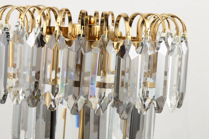 Rylight Smoky Gray & Clear Crystal Tafellamp