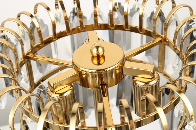 Rylight Smoky Gray & Clear Crystal Tafellamp