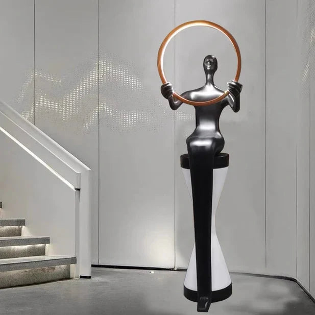 Rylight Zittende Man Standbeeld Staande Lamp