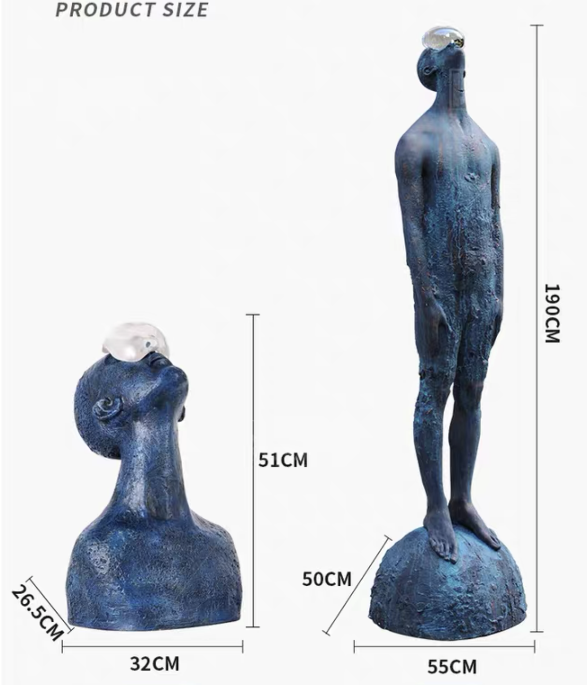 Rylight Blue Man Kunstsculptuur