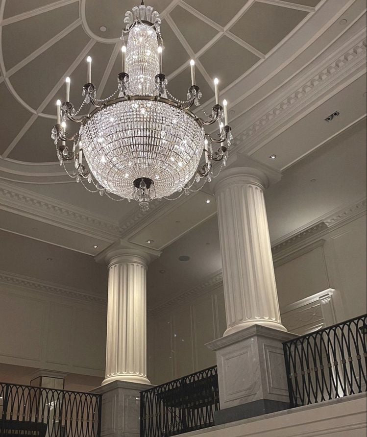 Rylight 8/12/15-lichts kaars-kristallen kroonluchter in messing/bruine afwerking