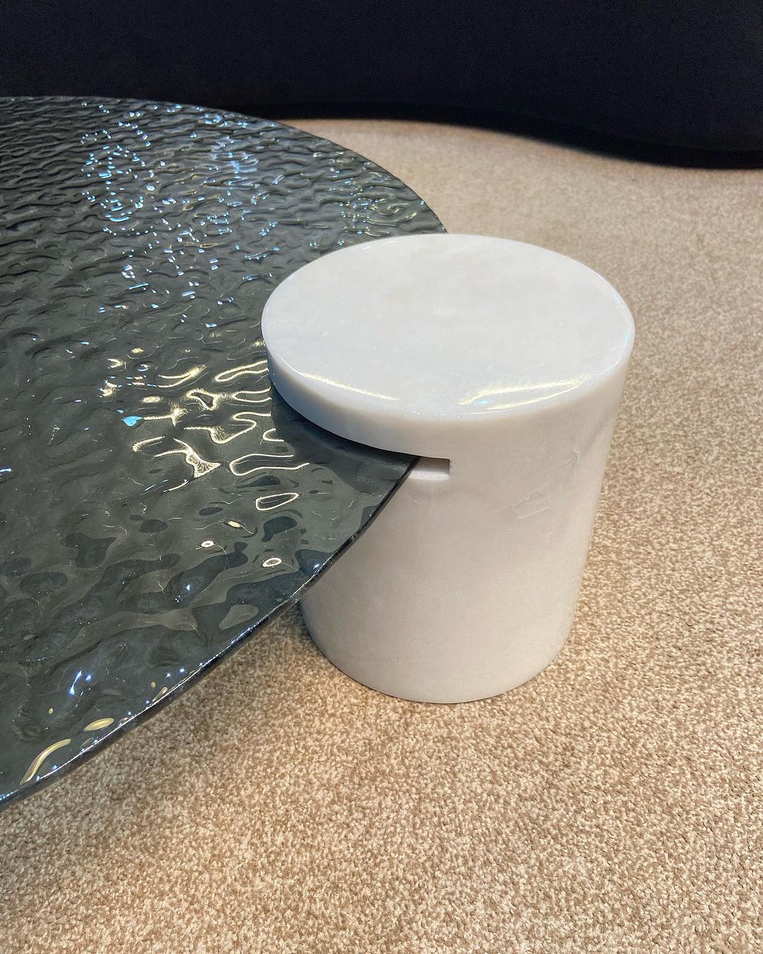 Rylight moderne salontafel van gefuseerd glas