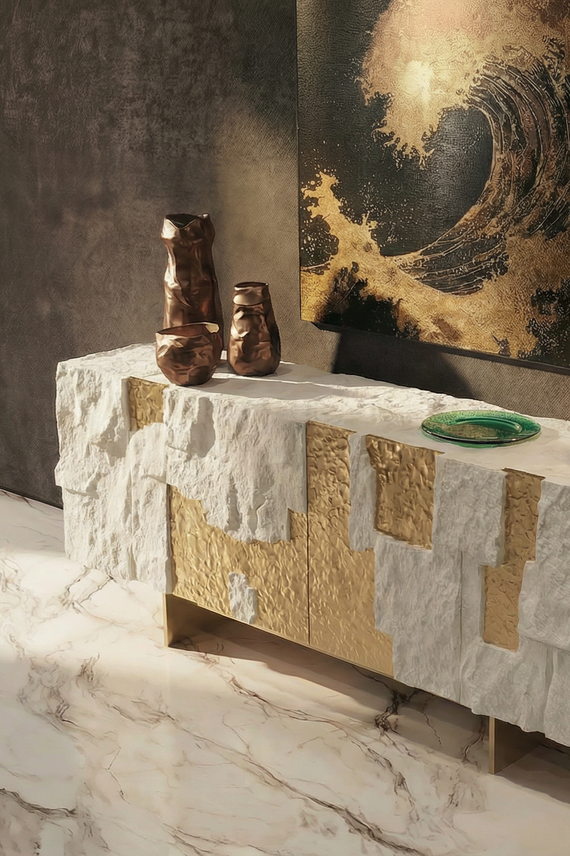 Aurum Relief Art Sideboard