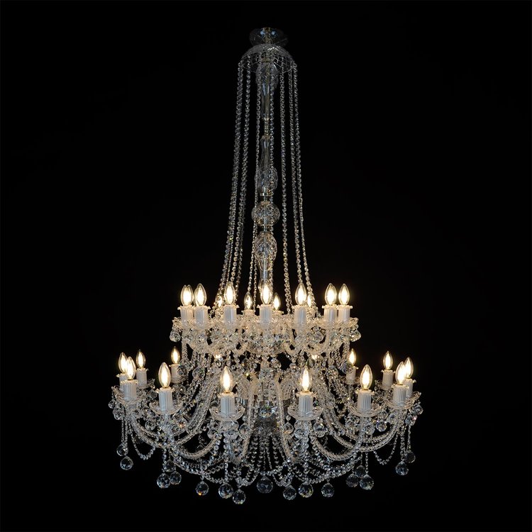 Rylight 12/30-lichts kaarslicht kristallen kroonluchter