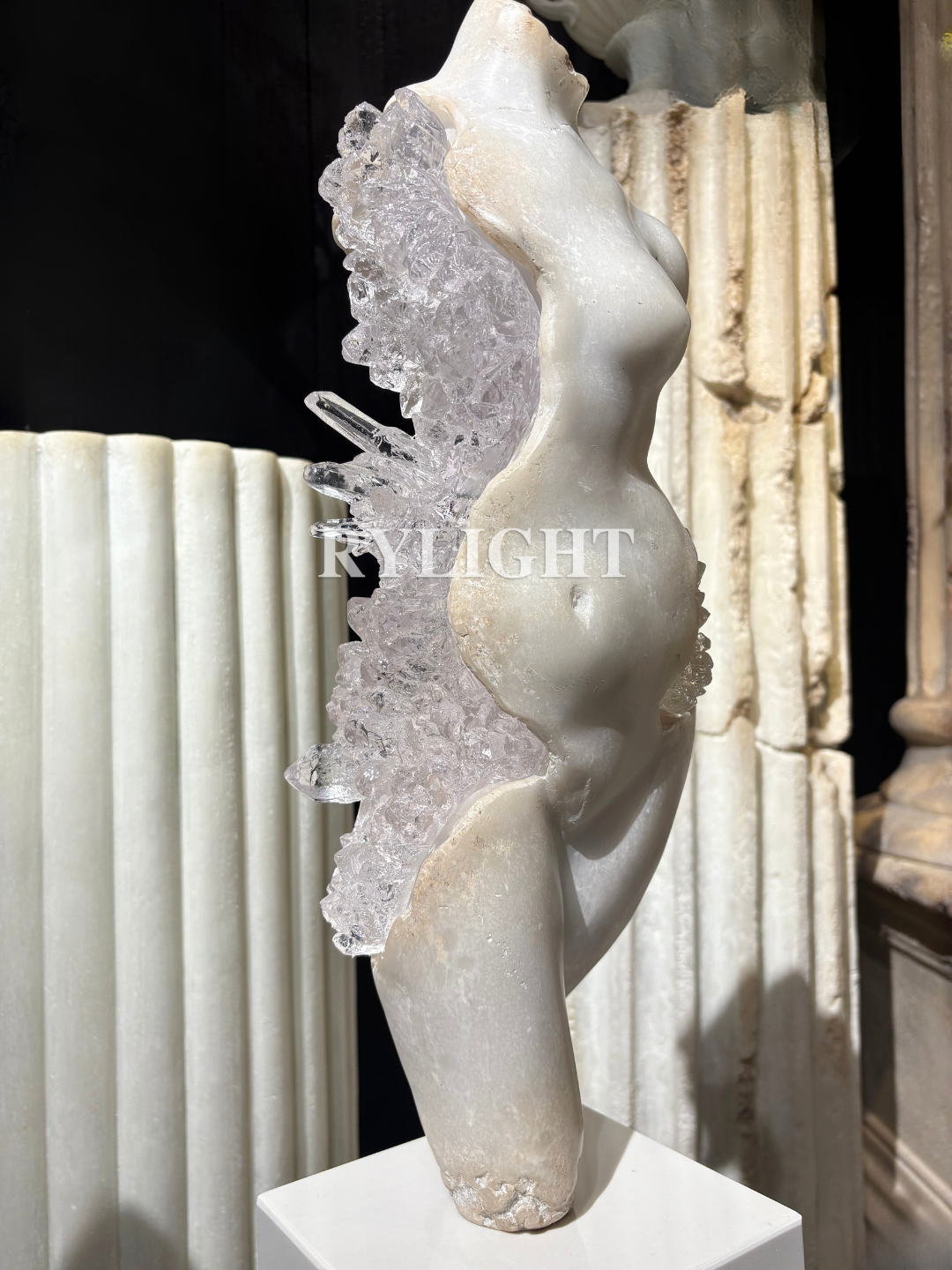 Crystallized Grace Modern Classical Torso Sculpture