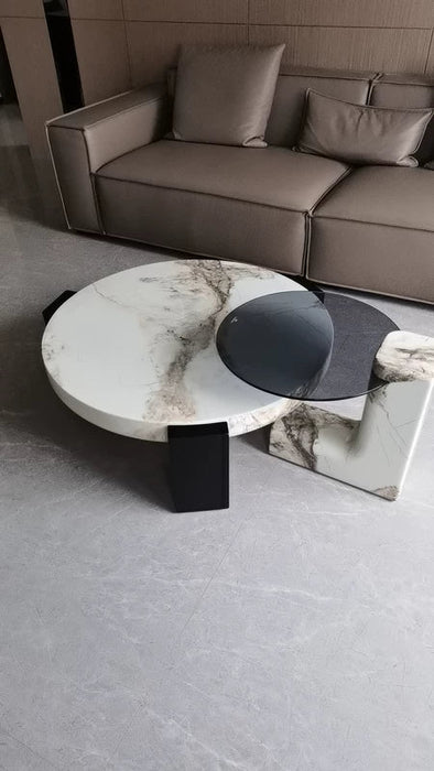 Minimalist Round Marble Coffee Table/Side Table