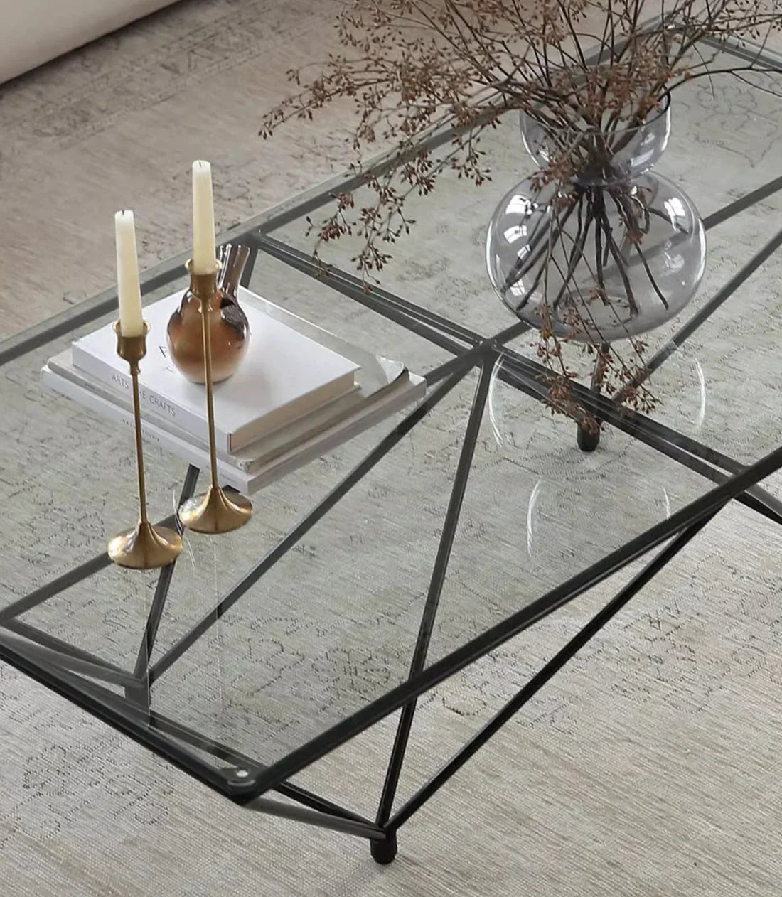 Modern Creative Tempered Glass Coffee Table