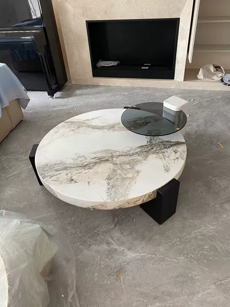 Minimalist Round Marble Coffee Table/Side Table