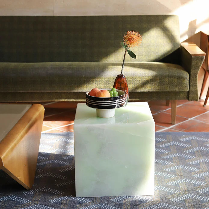 Minimalist&Luxury Cube Jade Marble Coffee Table