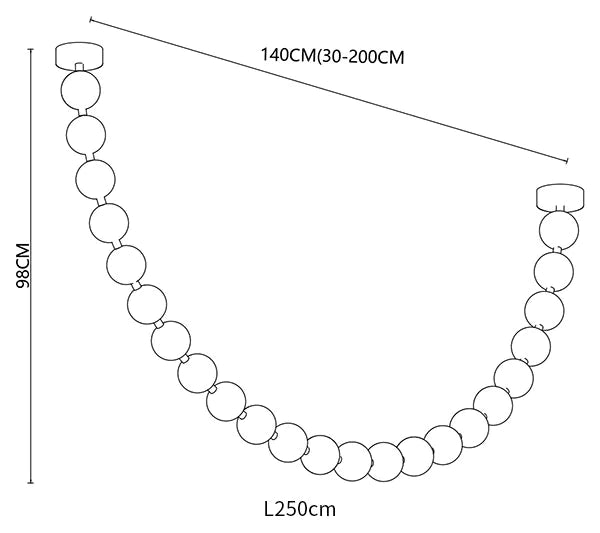 Rylight Moderne Stijl Creatieve Parelketting Kroonluchter