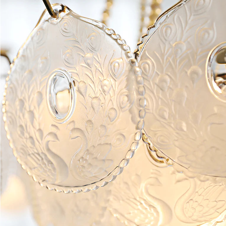 Rylight 3/4/5-Layer Pearl Necklace Glass Chandelier