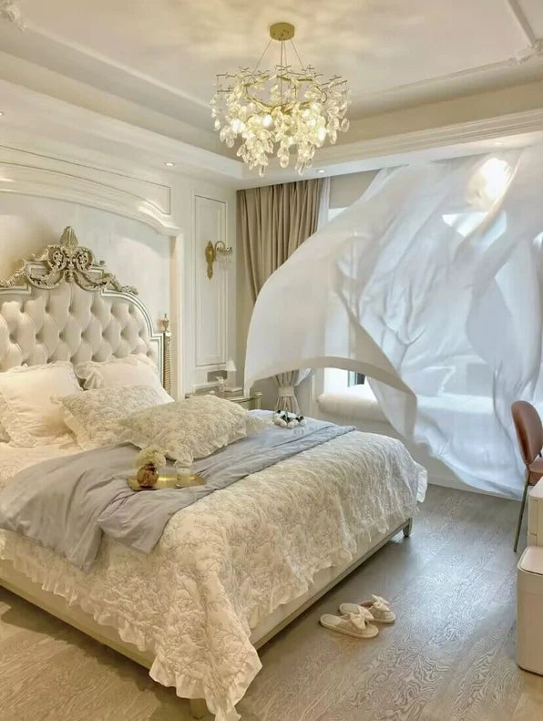 Rylight nieuwe bloem romantische lichte luxe kristallen kroonluchter