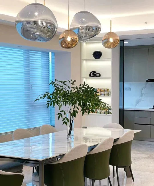 Rylight 3/5 rotsglas hanglamp met speciale vorm