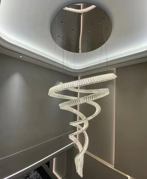 Rylight luxe spiraalvormige kristallen kroonluchter