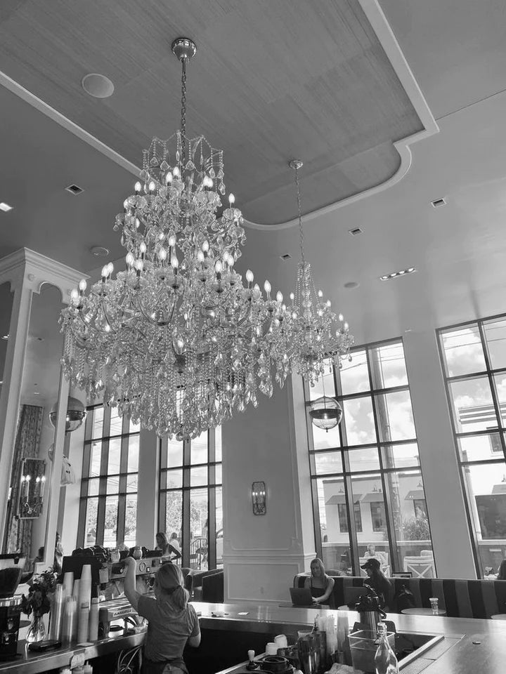 Rylight Extra Large Traditional Multi-layers Candle Branch Chrome/Gold Crystal Chandelier